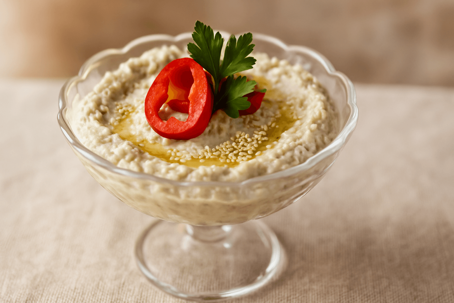 Mütebbel (Tahinli Patlıcan Ezmesi)
