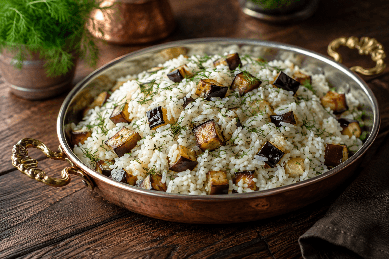 Patlıcanlı Pilav Tarifi